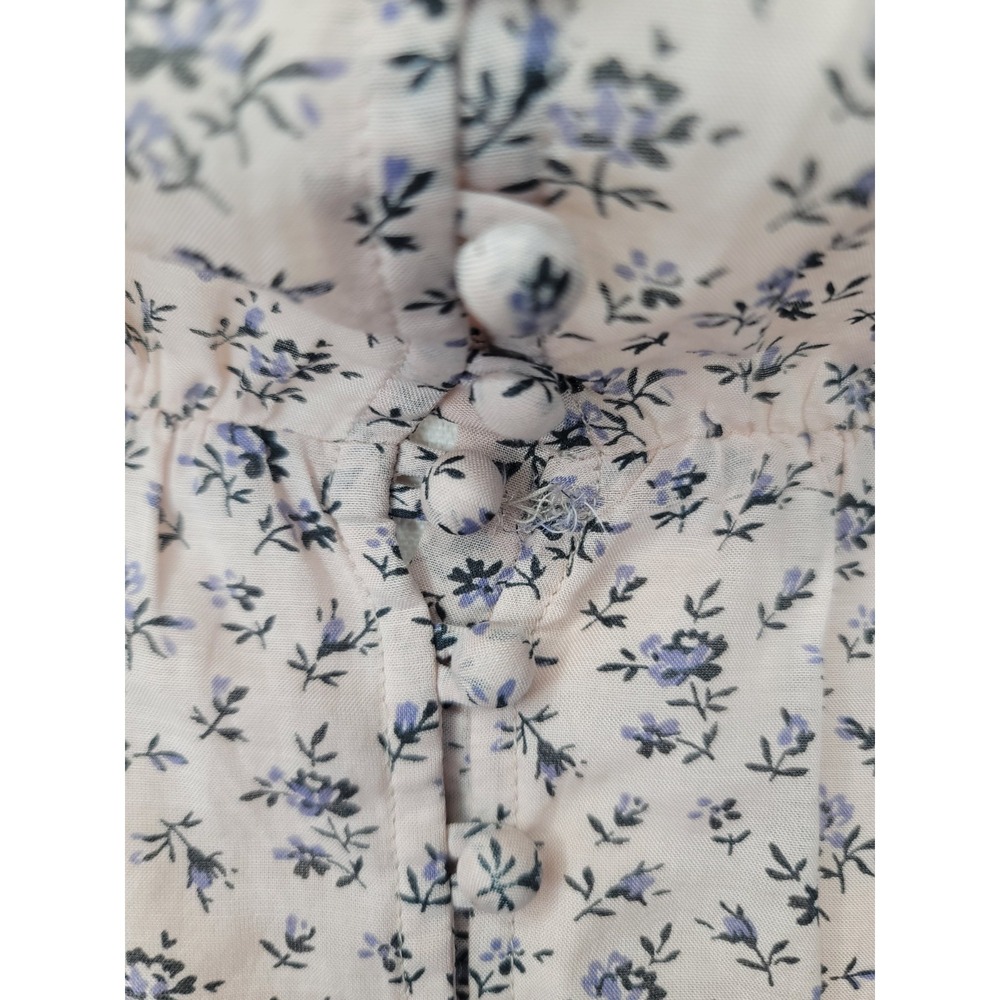 NWT Joie Galani Floral Long Sleeve Mini Dress Beige Ditsy Print Puff Sleeve S - Picture 9 of 12